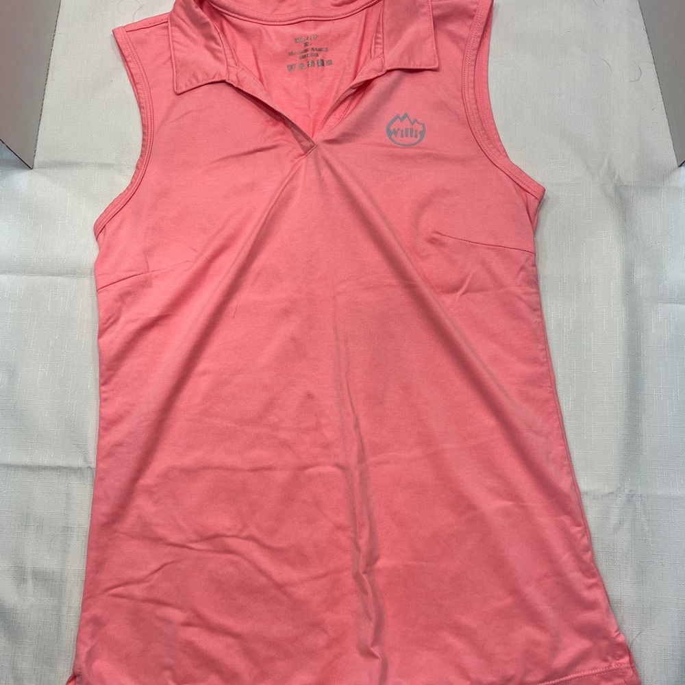 Girls Willit Coral Sleeveless Polo Shirt Size Girls XL